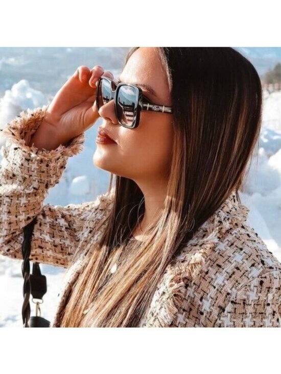 Gucci GG0632S 001 Sunglasses Black Square Frame, Grey Lenses main image 10